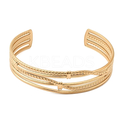 304 Stainless Steel Multi-strand Cuff Bangles for Women SA-CBA82C8-06G-1