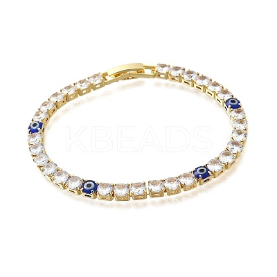 Brass Enamel Link & Charm Bracelets BJEW-Z094-02G-03A-1