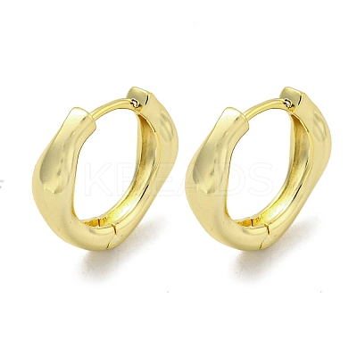 Brass Hoop Earrings EJEW-L211-010V-G-1