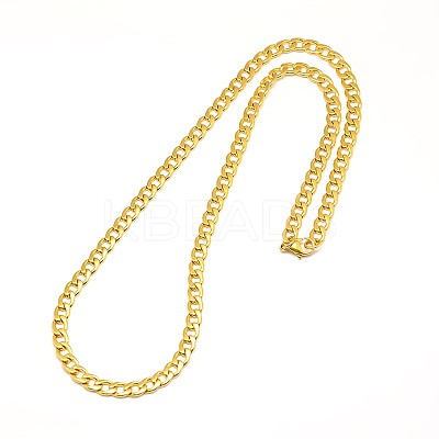 304 Stainless Steel Curb Chain/Twisted Chain Necklace Making STAS-A028-N122G-1