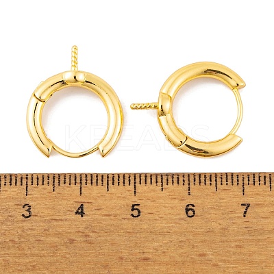 Brass Hoop Earrings Findings KK-K367-14G-1