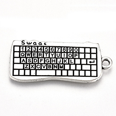 Tibetan Style Alloy Pendants TIBE-S323-042AS-RS-1