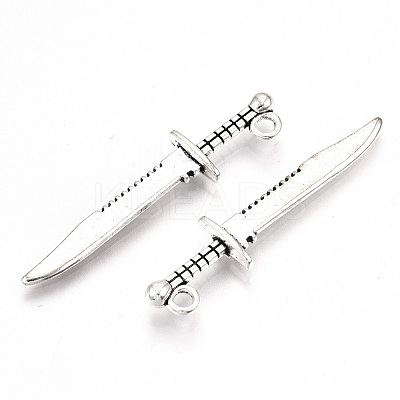 Tibetan Style Alloy Pendants TIBE-S323-090AS-RS-1