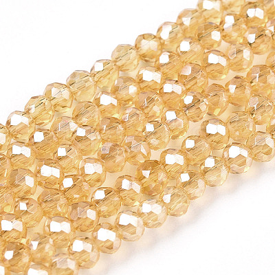 Electroplate Glass Beads Strands EGLA-A034-T8mm-A01-1