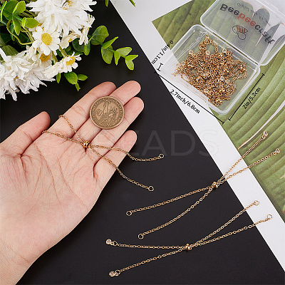 10Pcs Adjustable 304 Stainless Steel Cable Chain Slider Bracelet/Bolo Bracelets Making AJEW-BBC0002-12-1