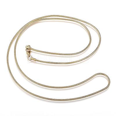 304 Stainless Steel Snake Chain Necklaces NJEW-D285-03G-1