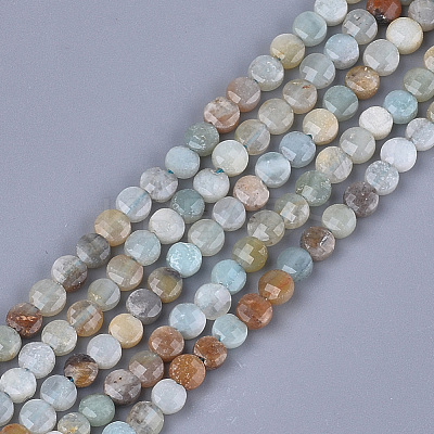 Natural Flower Amazonite Beads Strands G-S354-43-1