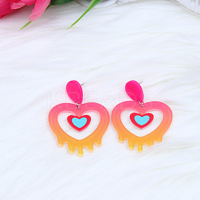 Acrylic Stud Earrings FS-WGE927B-08-1