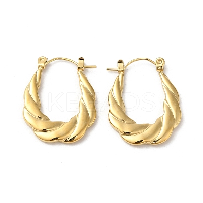 Rack Plating 304 Stainless Hoop Earrings EJEW-Z026-39G-1