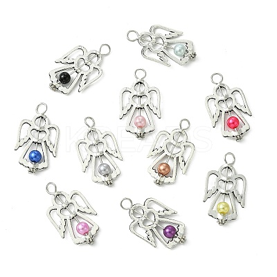 60Pcs 15 Colors Acrylic Pendants PALLOY-CJ00097-1