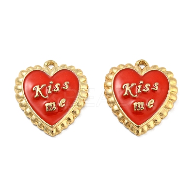 Eco-Friendly Alloy Enamel Pendants ENAM-M061-01G-1