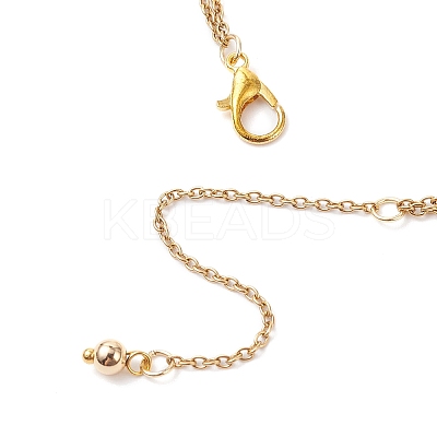3Pcs 3 Styles Brass Clover Cross Moon Star Link 304 Stainless Steel Cable Chain Anklets for Women AJEW-AN00748-1
