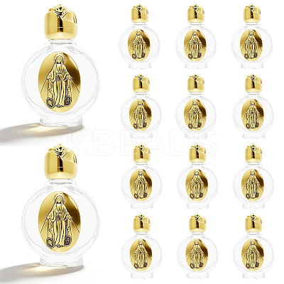 14Pcs Glass Empty Holy Water Bottles for Religious CON-DC0001-23A-1