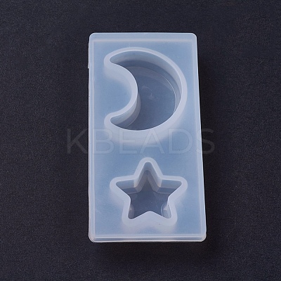 Astronomy Theme Moon and Star Silicone Molds X-DIY-L005-05-1