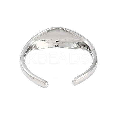 Non-Tarnish 304 Stainless Steel Open Cuff Rings for Women LS-RJEW-C095-07P-1