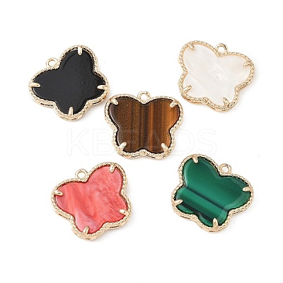 Brass & Resin Pendants KK-S532-02KCG-1