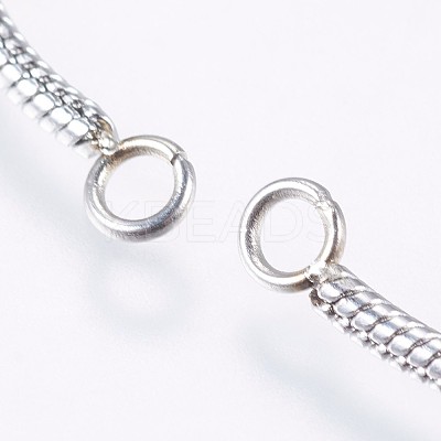 Non-Tarnish Adjustable 304 Stainless Steel Snake Chain Necklace Making STAS-E163-38P-1
