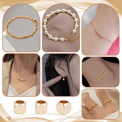 200Pcs Brass Spacer Beads KK-PH0014-97G-1