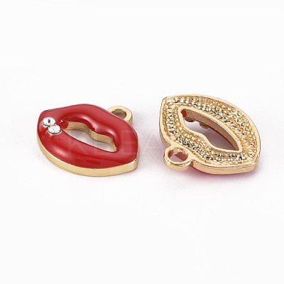 Golden Plated Alloy Enamel Pendants ENAM-T009-91A-RS-1