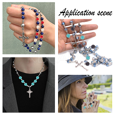 DIY Rosary Beaded Style Necklaces Bracelet Making Finding Kit DIY-AR0003-73-1