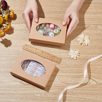 Rectangle Foldable Creative Cardboard Boxes CON-WH0081-34A-1