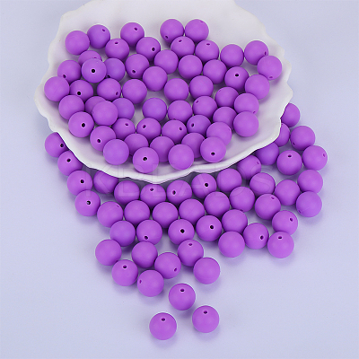 Round Silicone Focal Beads SI-JX0046A-04-1