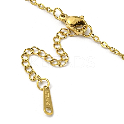 304 Stainless Steel Pendant Necklaces NJEW-Z025-07G-1