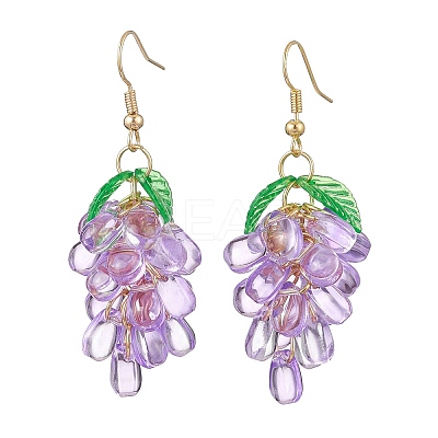 Transparent Glass Dangle Earrings EJEW-JE06863-02-1