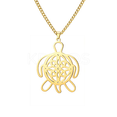 Ocean 304 Stainless Steel Laser Cut Pendant Necklaces FS-WGCBEAA-02-1