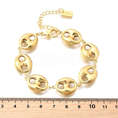 304 Stainless Steel Link Bracelets for Women LS-BJEW-P354-05G-1
