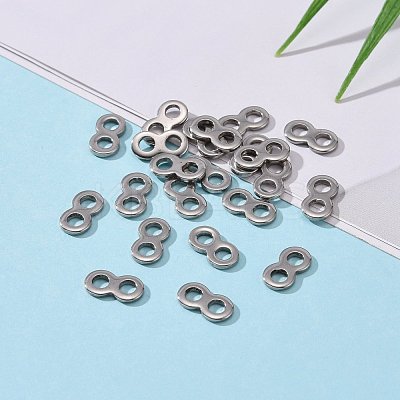 Tarnish Resistant Infinity 201 Stainless Steel Bead Spacer Bars STAS-R064-46-1