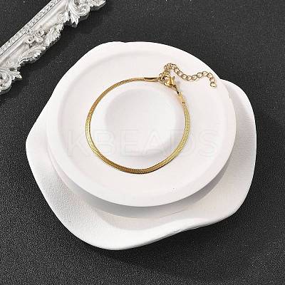 304 Stainless Steel Herringbone Chains Bracelet for Men Women BJEW-D450-01G-03-1