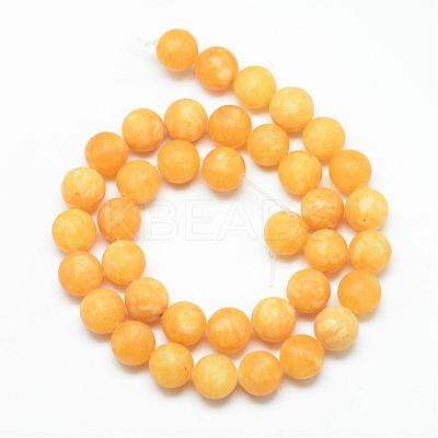 Natural White Jade Bead Strands G-R297-10mm-34-1