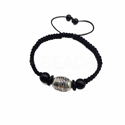 Alloy Oval Braided Bead Bracelets OH5478-1-1