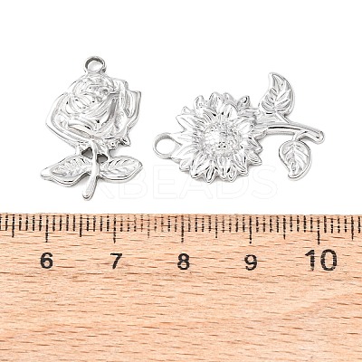 10Pcs 304 Stainless Steel Pendants STAS-P432-09P-1