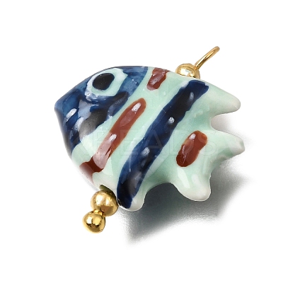 Ocean Themed Hand Painted Ceramic Porcelain Pendants PR-CBA0027-05G-04-1