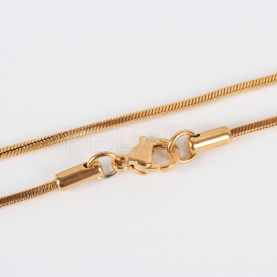 304 Stainless Steel Snake Chain Necklace Making STAS-P045-19G-1