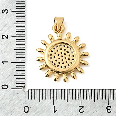 Brass Micro Pave Clear Cubic Zirconia Pendants KK-I360-053G-1