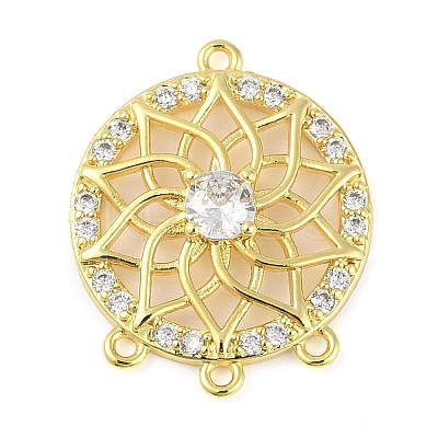 Brass Pave Clear Cubic Zirconia Chandelier Component Links KK-L219-23G-1