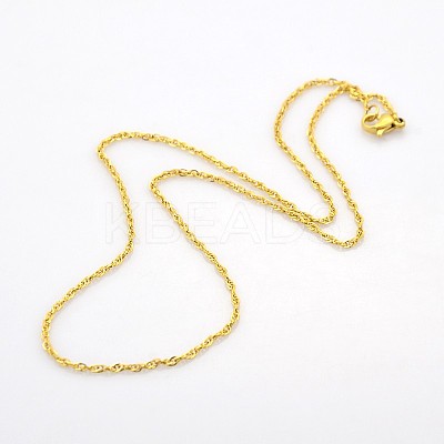 304 Stainless Steel Double Link Chain Necklaces for Men STAS-O050-02G-1