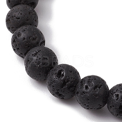 Natural Weathered Agate Stretch Bracelets BJEW-JB11101-1