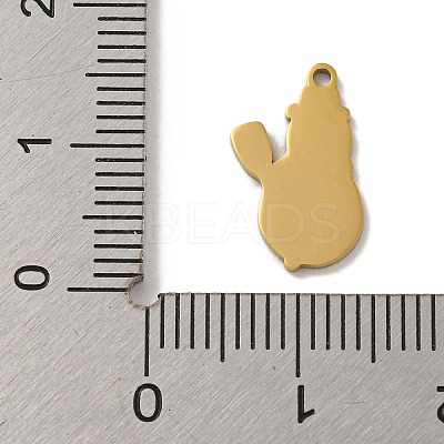 Christmas Theme 304 Stainless Steel Pendants STAS-Z093-08G-1