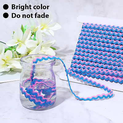 1 Roll Polyester with Paillette Wavy Fringe Trim Ribbon OCOR-GF0005-72C-1