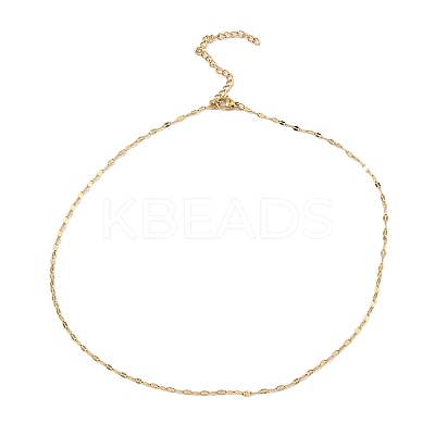 10Pcs PVD Vacuum Plating  304 Stainless Steel Dapped Chain Necklaces Set NJEW-K254-02G-1