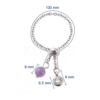 Adjustable 304 Stainless Steel Finger Rings RJEW-JR00281-1