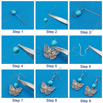 DIY Butterfly Dragonfly Earring Making Kits DIY-SC0020-38-1