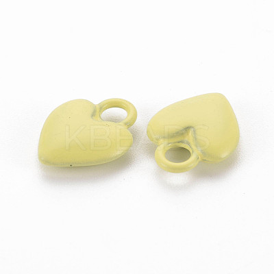 Spray Painted Alloy Charms PALLOY-Q433-032F-RS-1