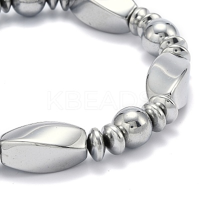 Non-magnetic Synthetic Hematite Stretchy Bracelets BJEW-K001-03A-1