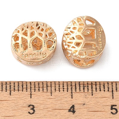 Rack Plating Alloy European Beads PALLOY-S189-08G-1