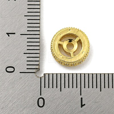 Brass Micro Pave Clear Cubic Zirconia Beads KK-G493-30C-G-1